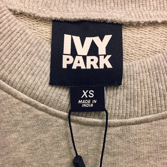 IVY PARK  - Sequin Silver/Black Logo Sweatshirt - Picture 3 of 4
